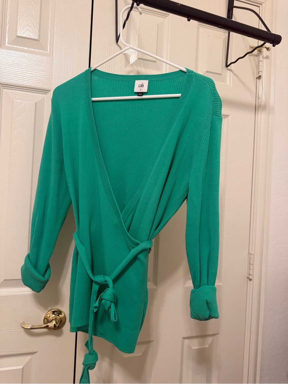CAbi Green Wrap Cardigan